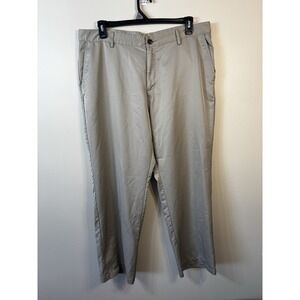 Adidas Men Pants 38x30 Beige Golf Chino Performance Climalite